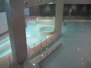The lazy river and jacuzzi in Rec Center at University of Cincinnati are free to all students